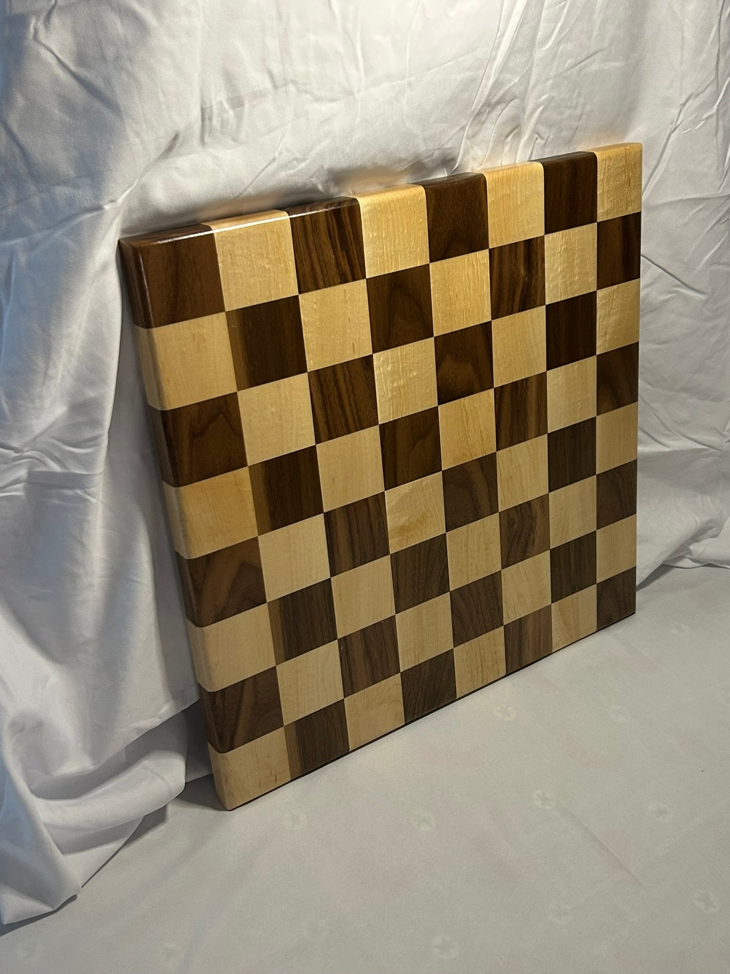 Walnut and Maple Checker Board