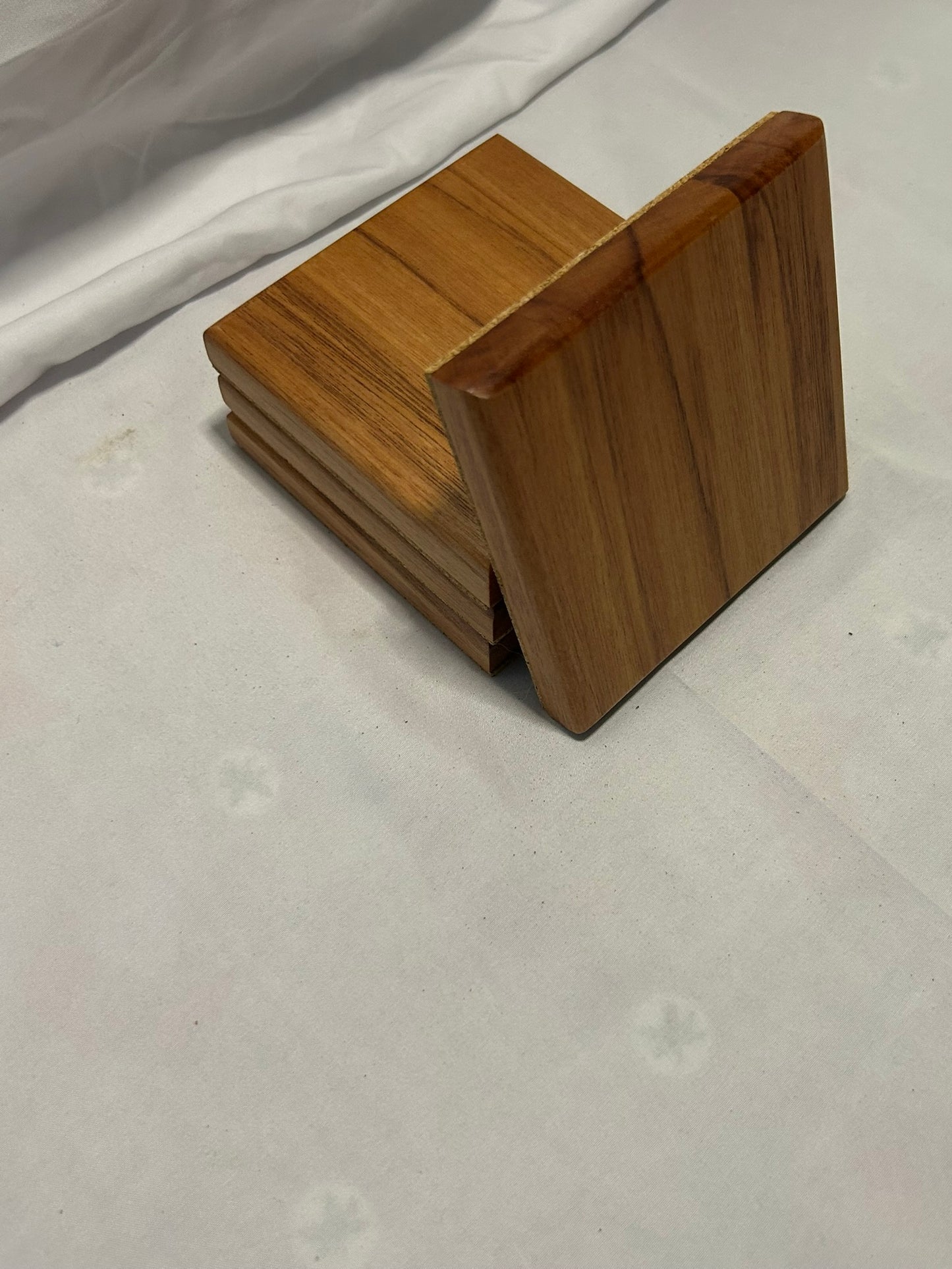 Sapele wood coasters