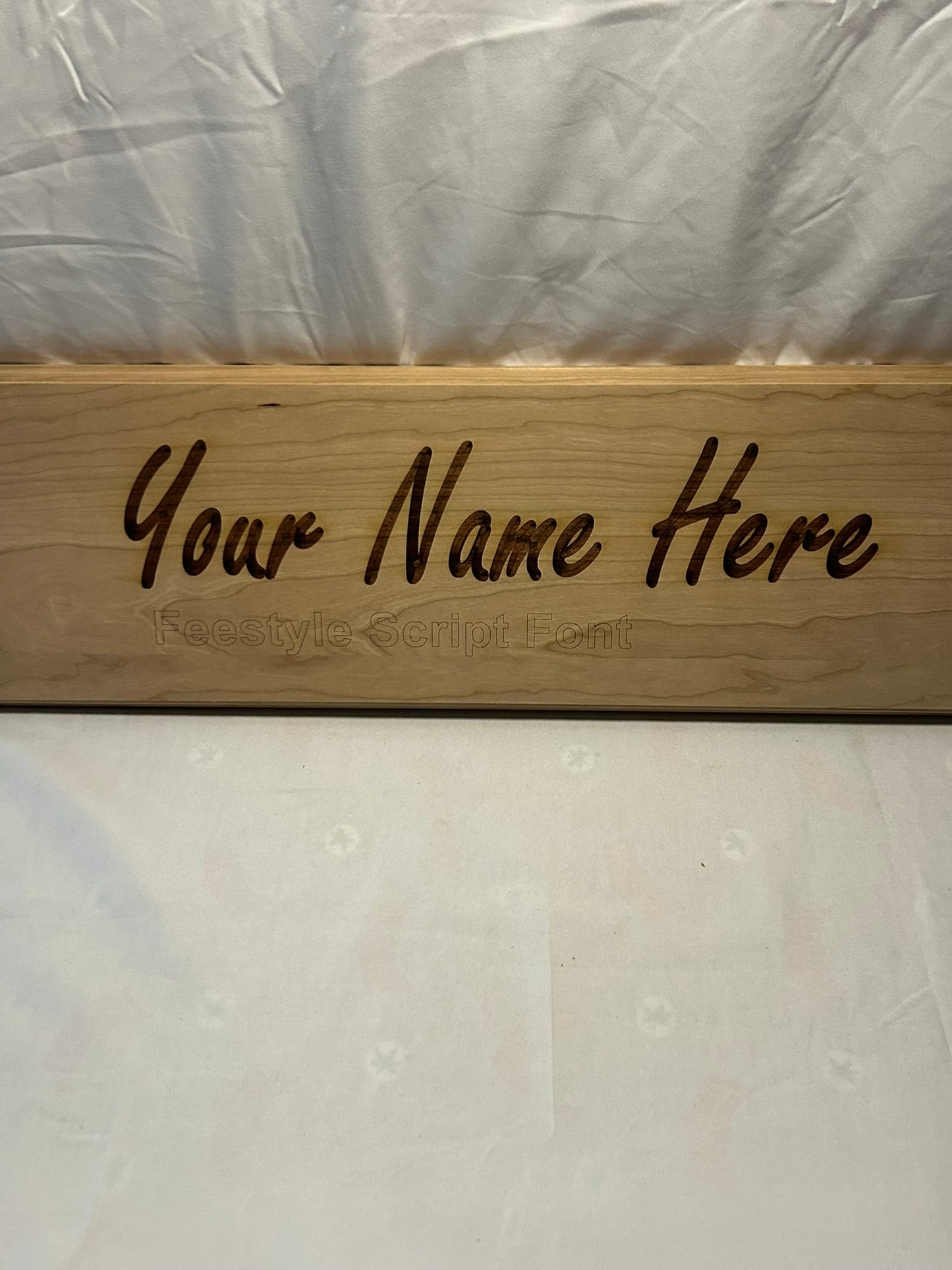 Freestyle Script Font Name Plaque