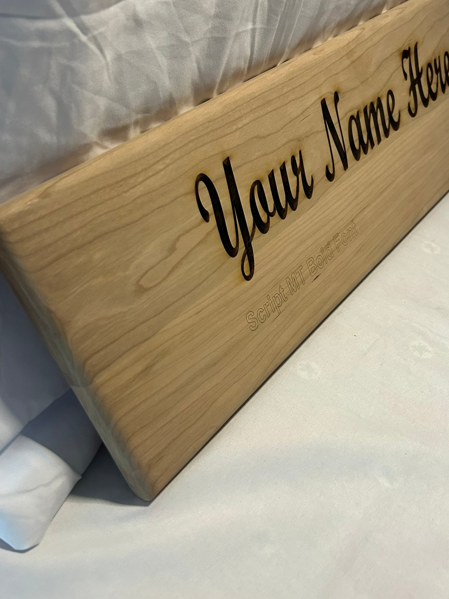 Script MT Bold Font Name Plaque