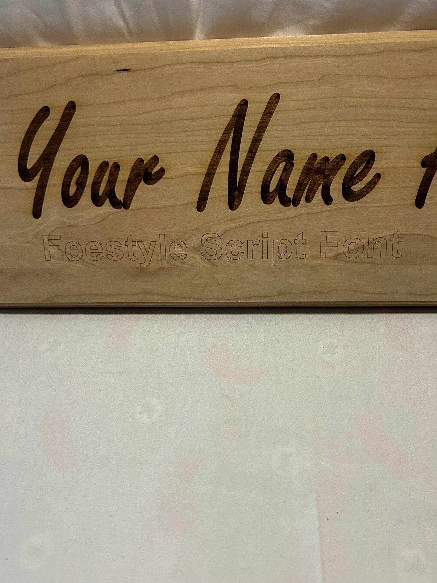 Freestyle Script Font Name Plaque