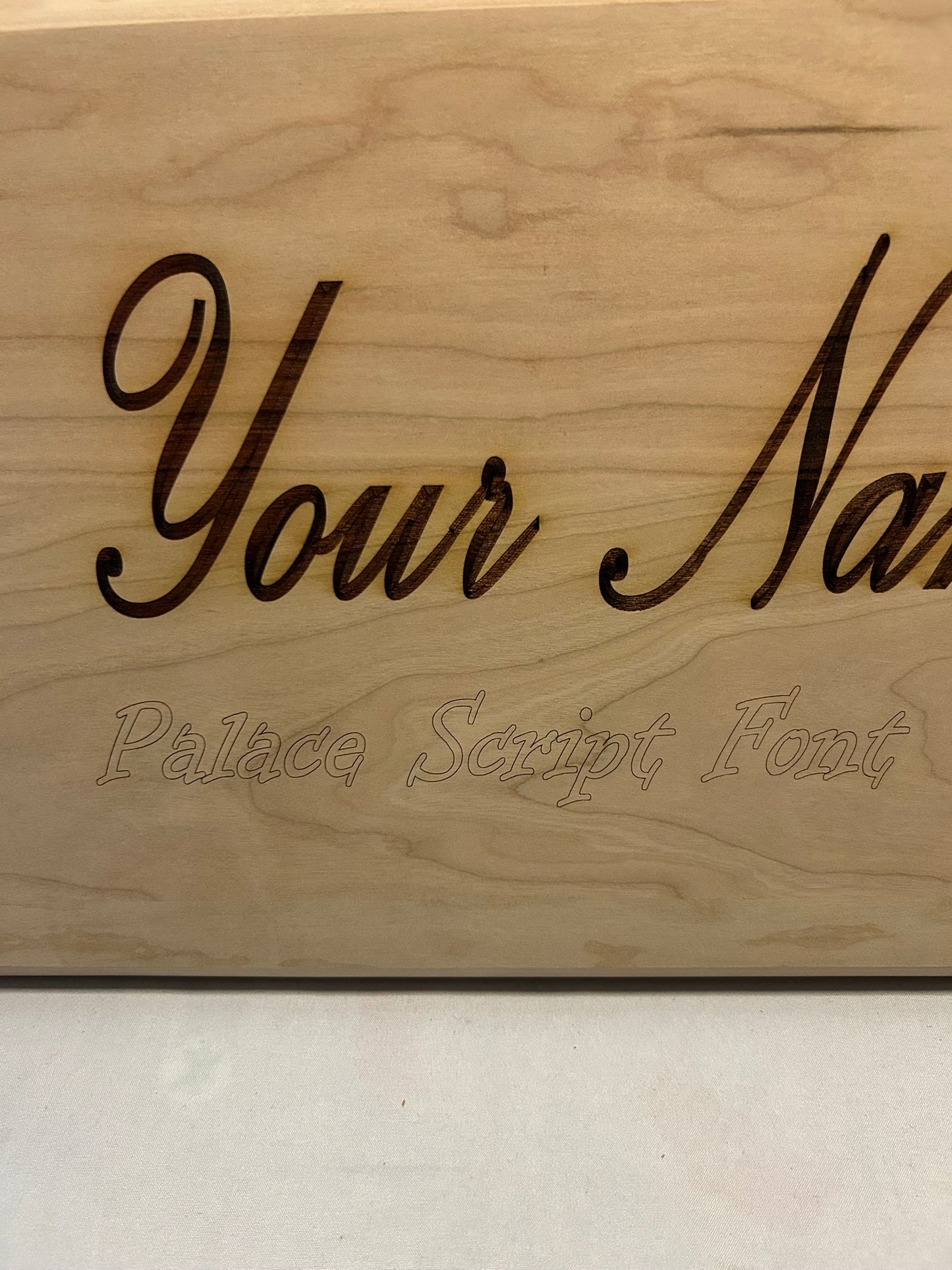 Palace Script Font Name Plaque