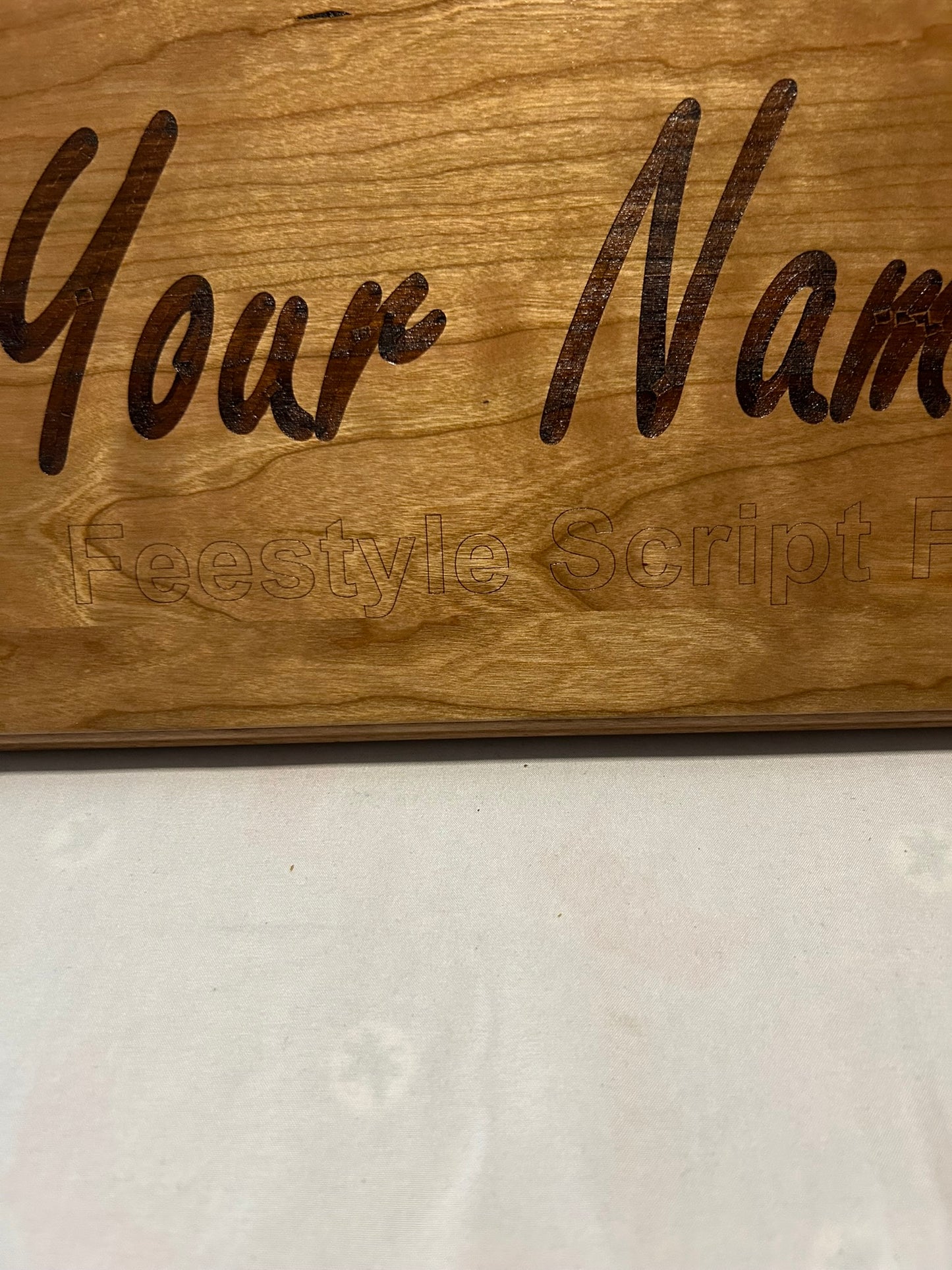 Freestyle Script Font Name Plaque