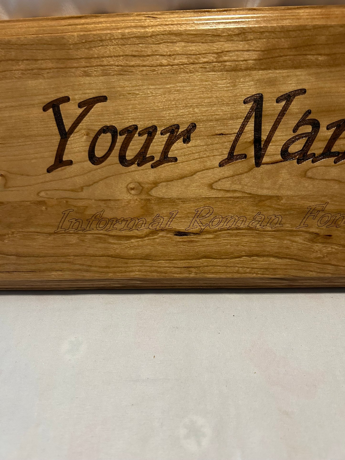 Informal Roman Font Name Plaque