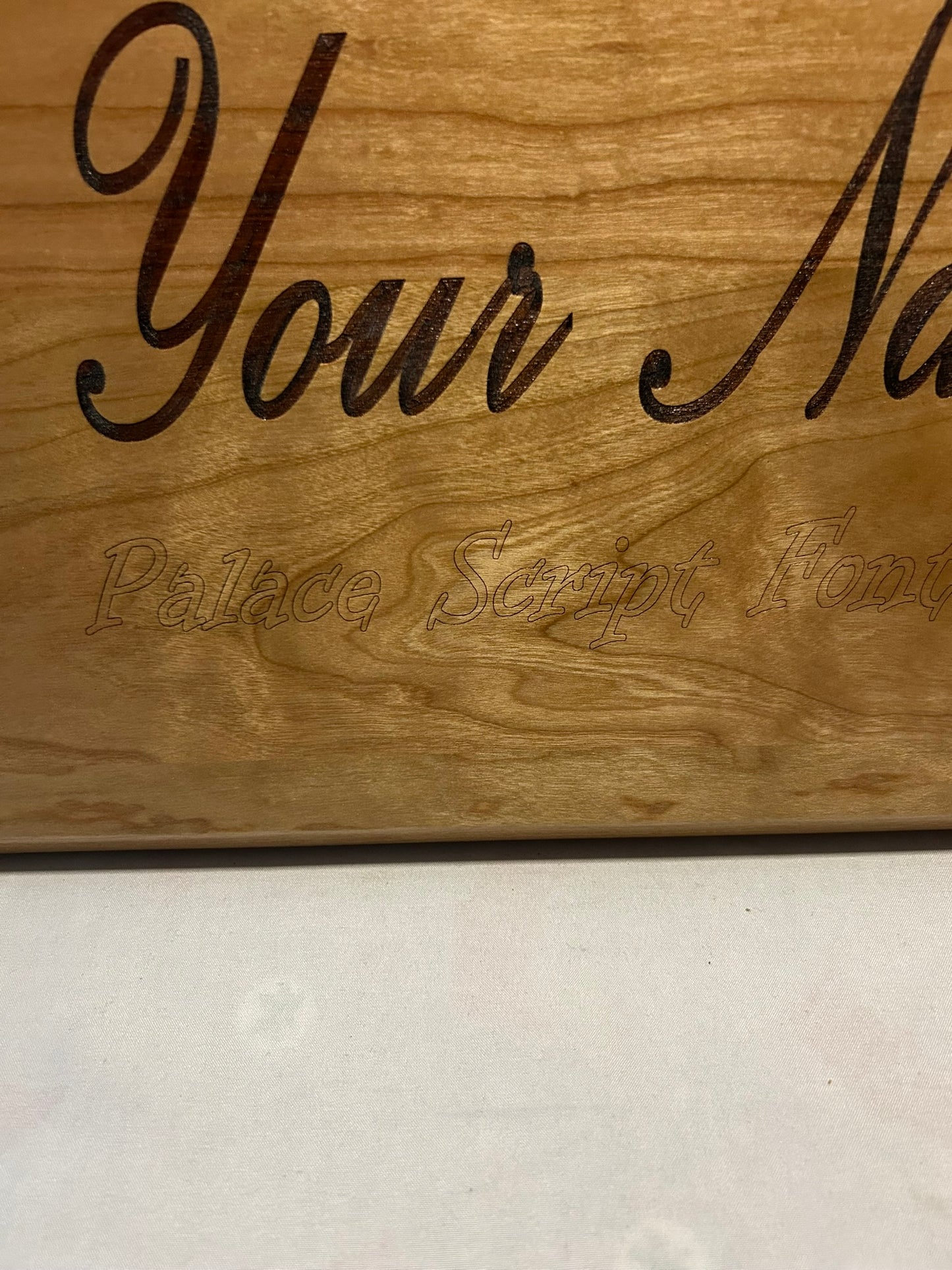 Palace Script Font Name Plaque