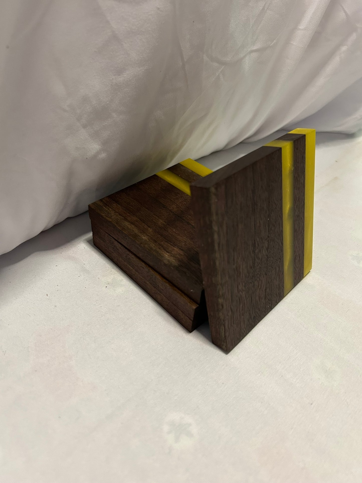 Aurelion Yellow Walnut Coasters