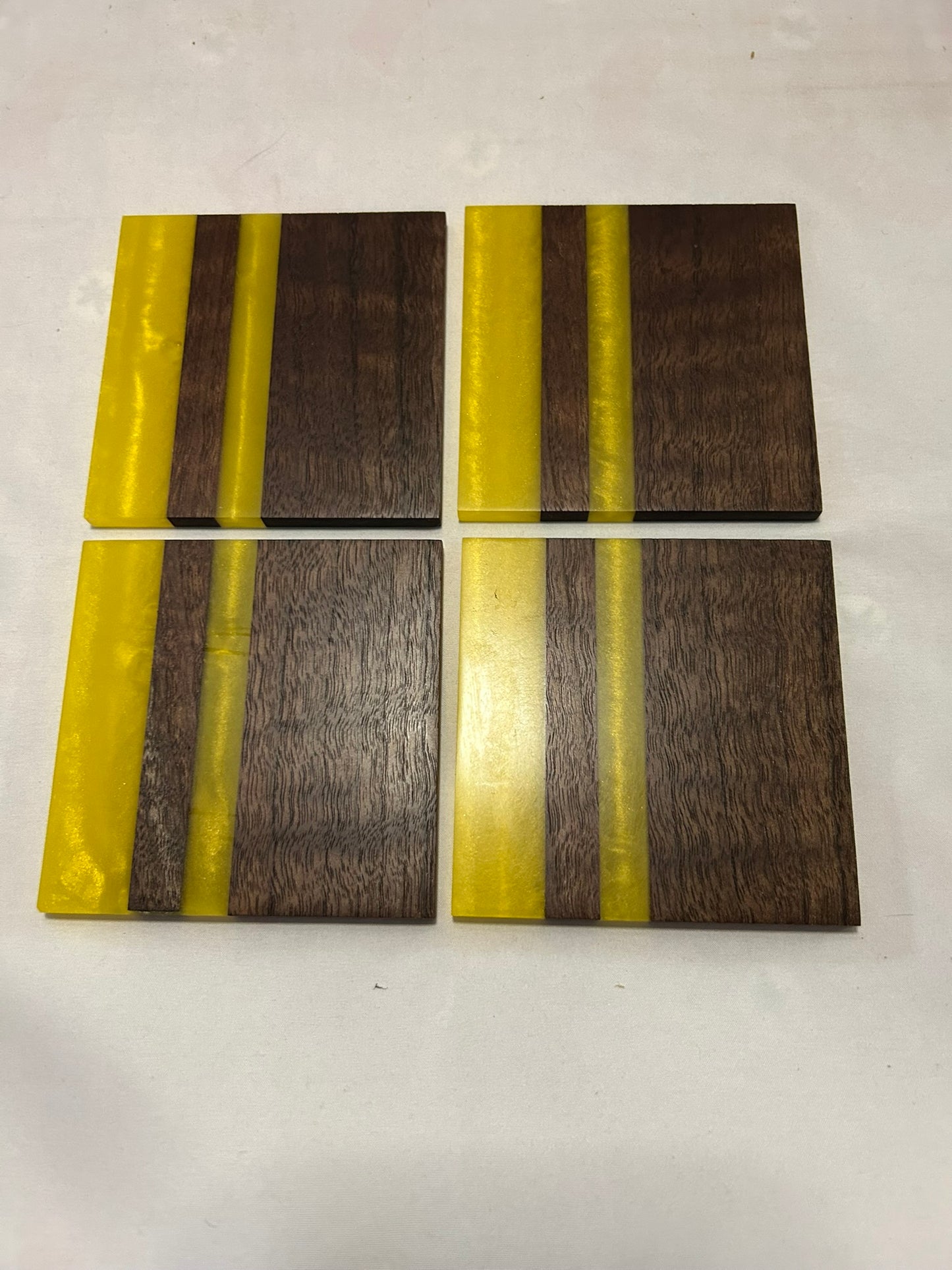 Aurelion Yellow Walnut Coasters