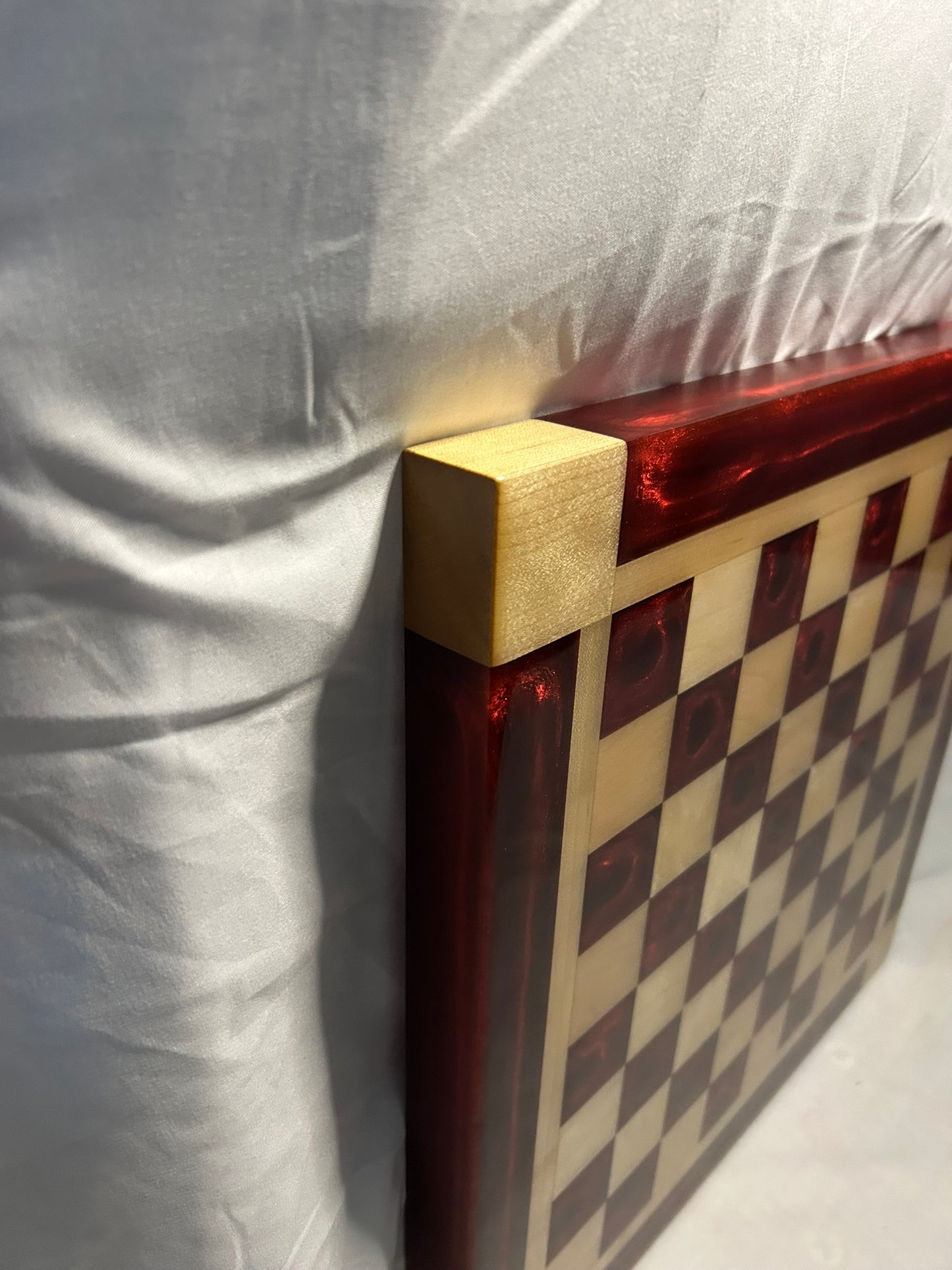 Red Walnut Chess Board