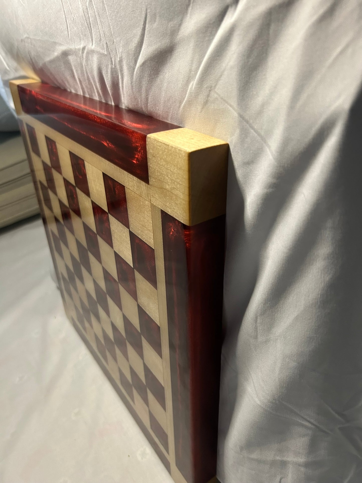 Red Walnut Chess Board