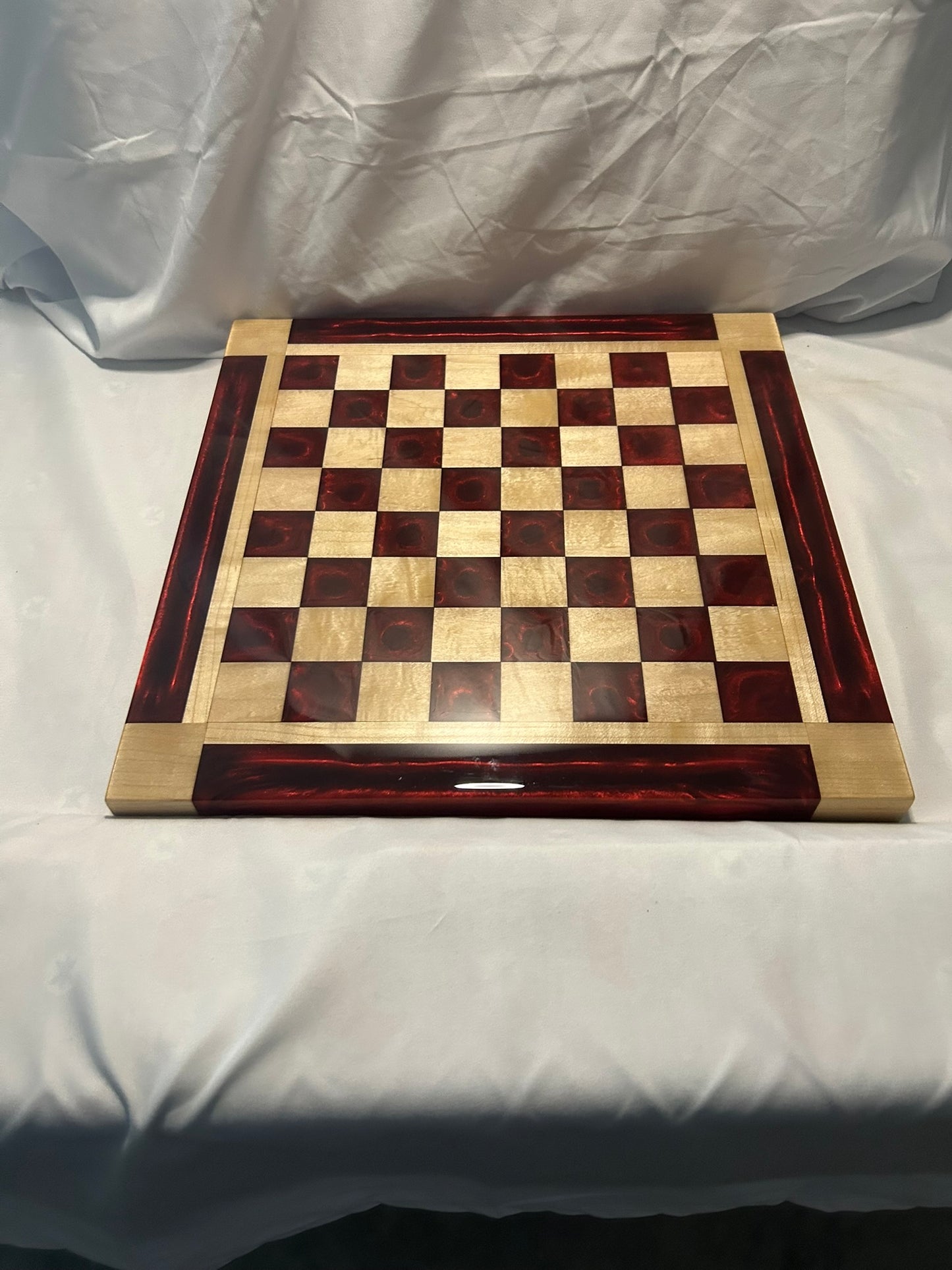 Red Walnut Chess Board