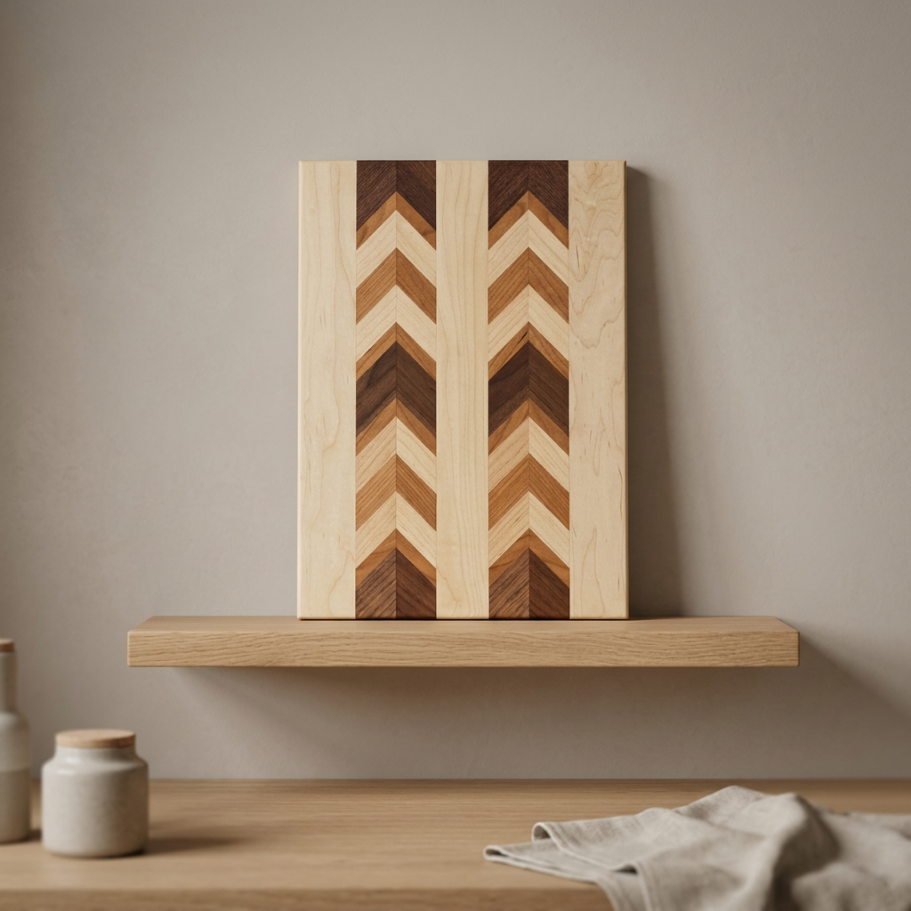 Walnut, Maple, Cherry V-shaped Cutting Board
