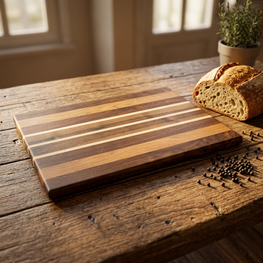 Walnut, Maple and Cherry Cutting Board