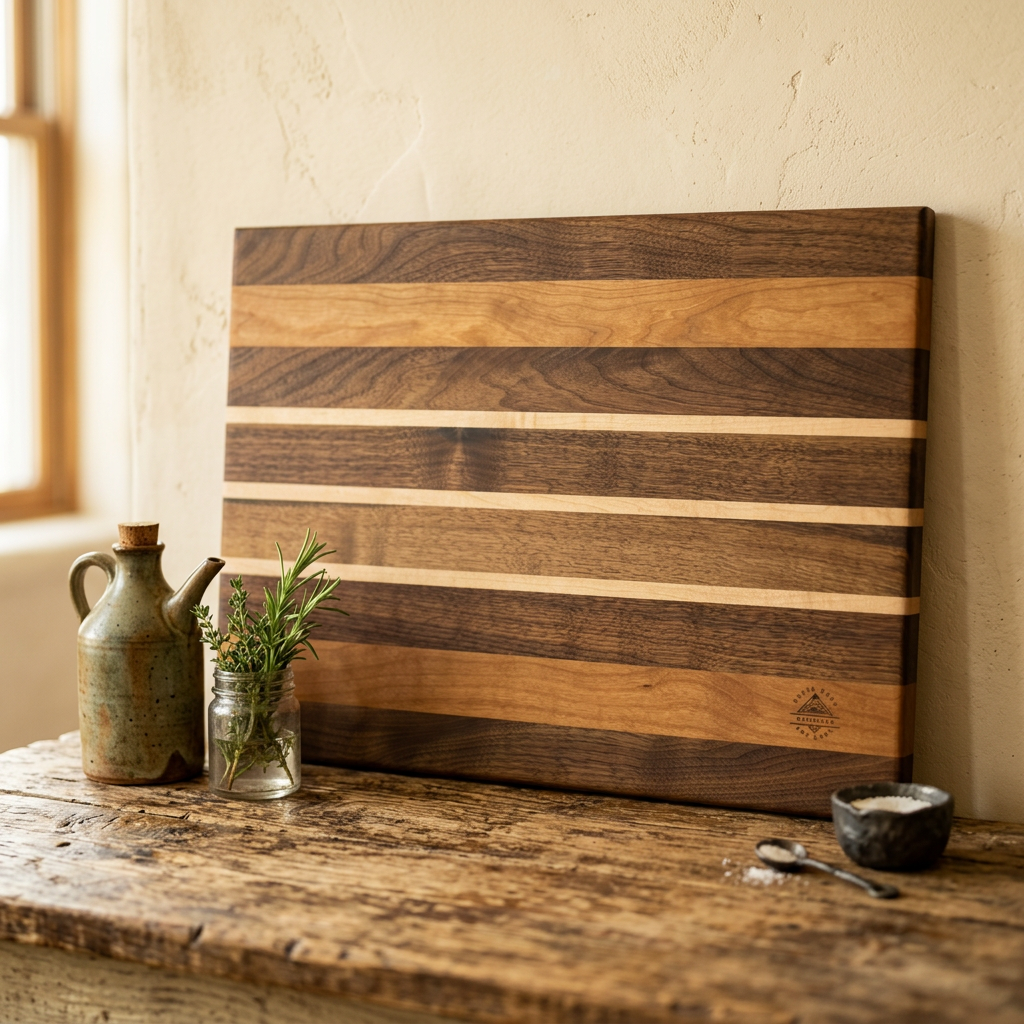 Walnut, Maple and Cherry Cutting Board