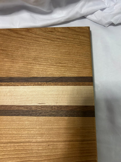 Cherry, Walnut and Maple Cutting Board