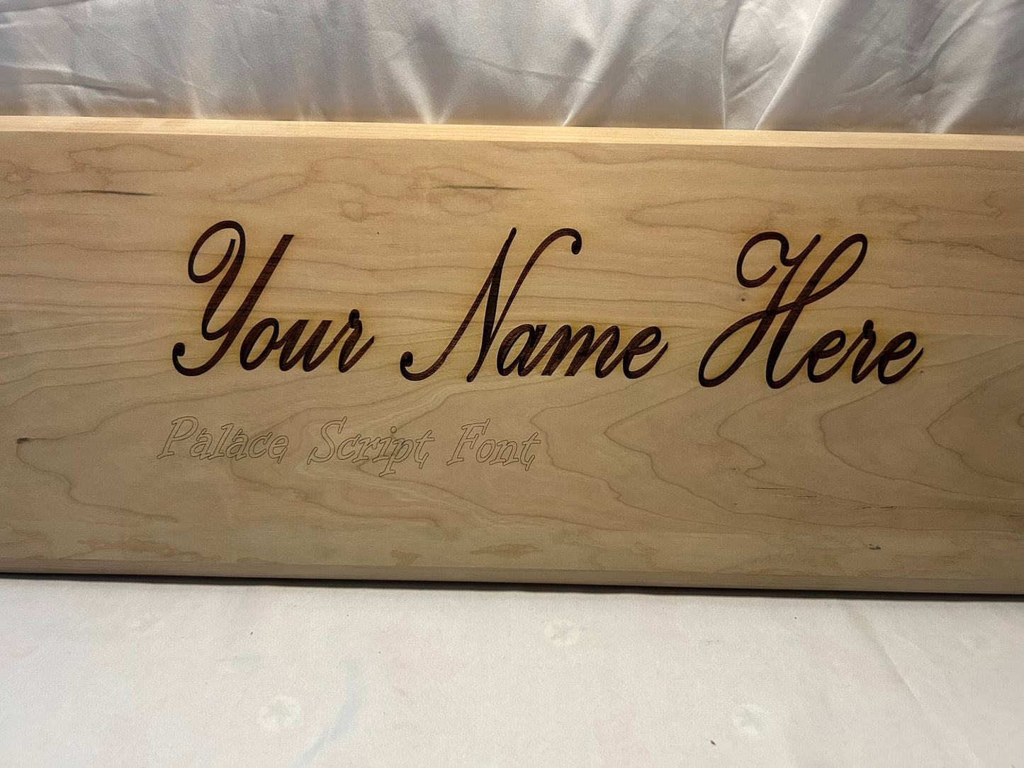 Palace Script Font Name Plaque