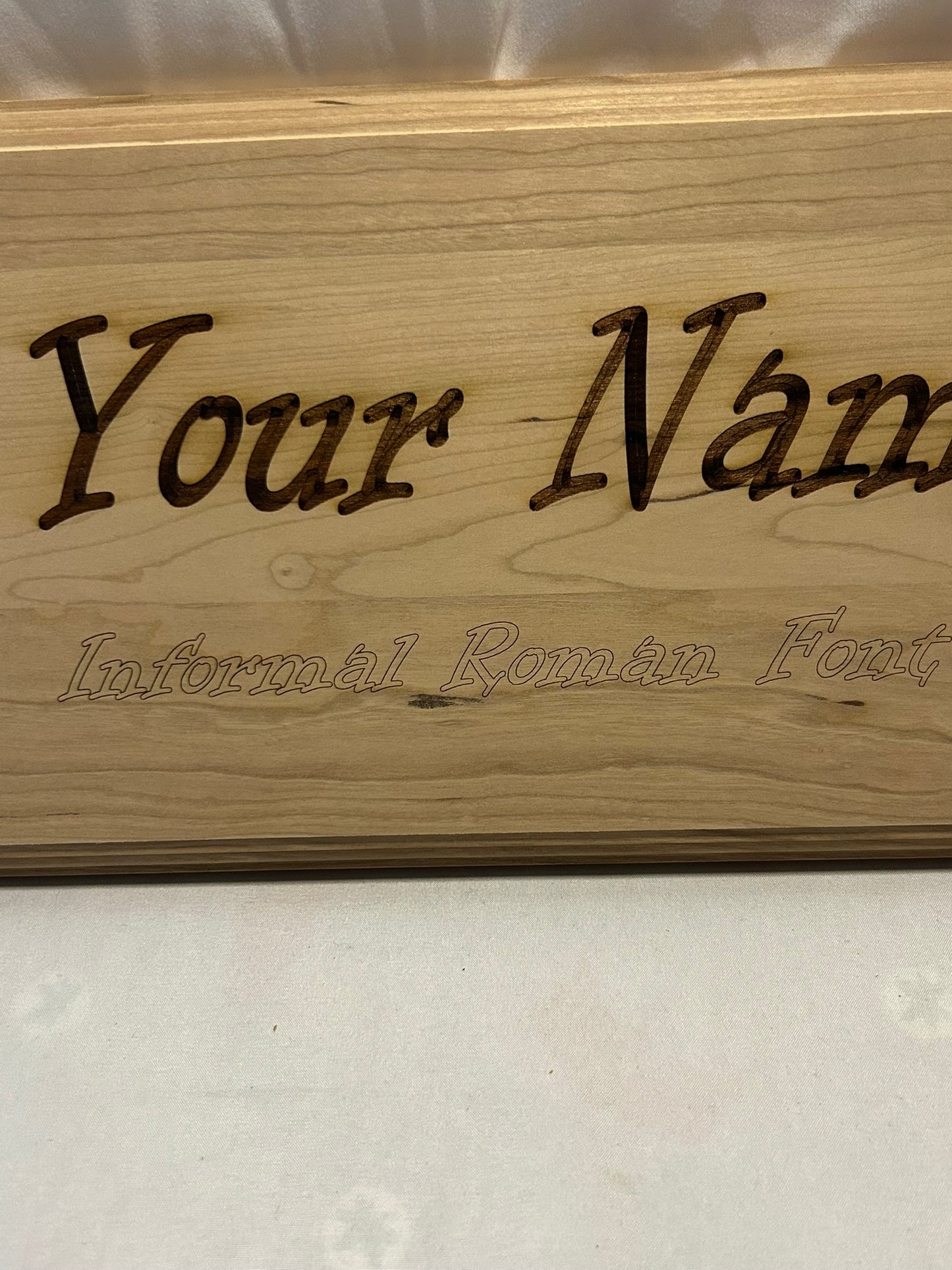 Informal Roman Font Name Plaque