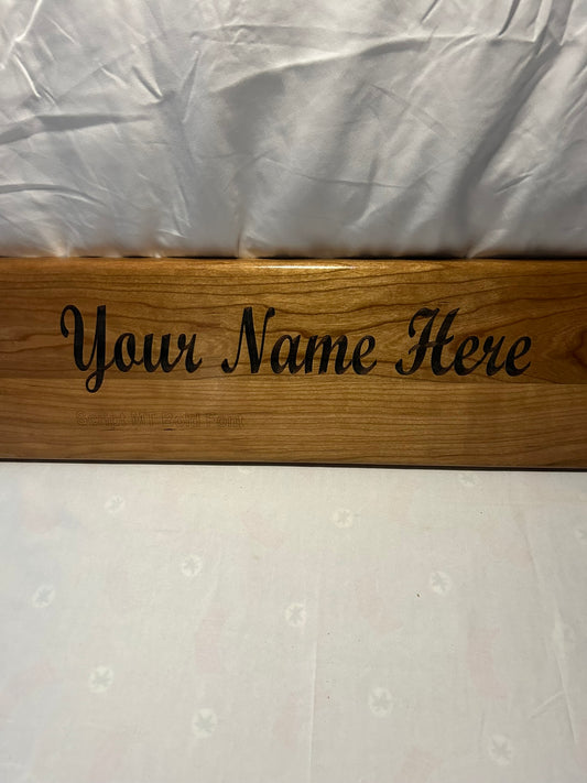 Script MT Bold Font Name Plaque