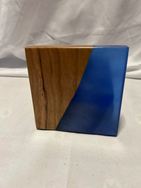 Blue Epoxy Cherry Coaster