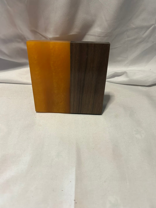 Tiger Orange Walnut Coaster
