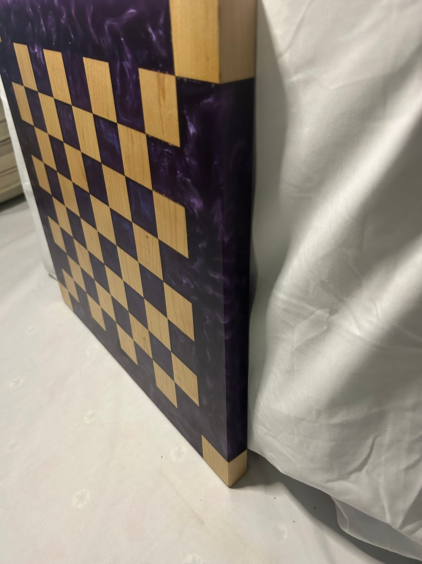 Purple Maple Chess Board