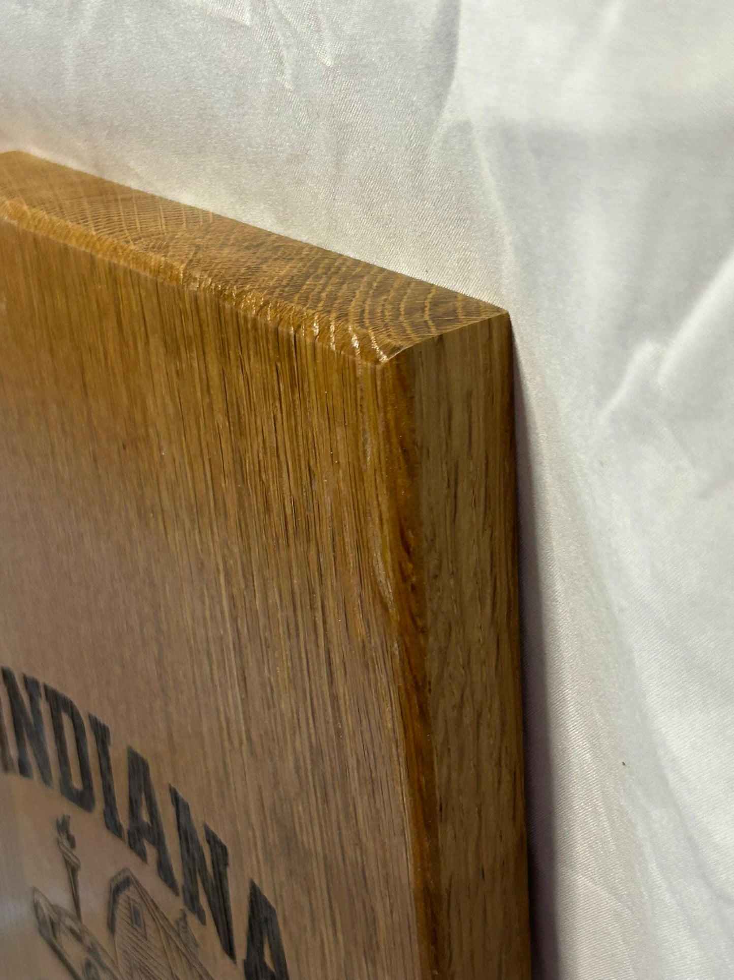 State of Indiana white Oak Plaque