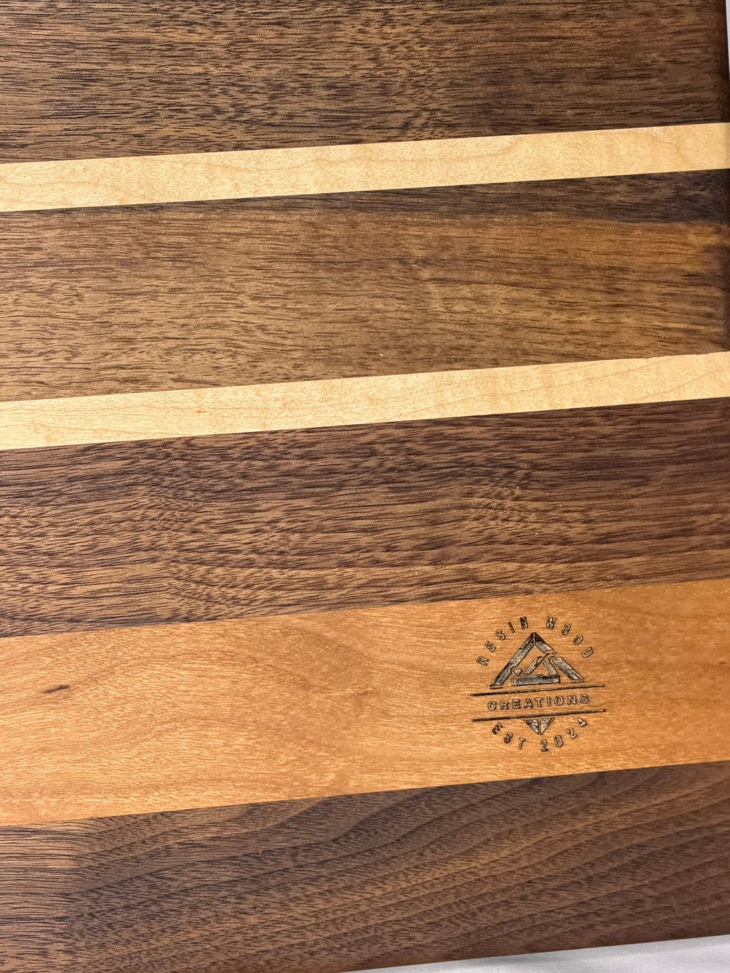Walnut, Maple and Cherry Cutting Board