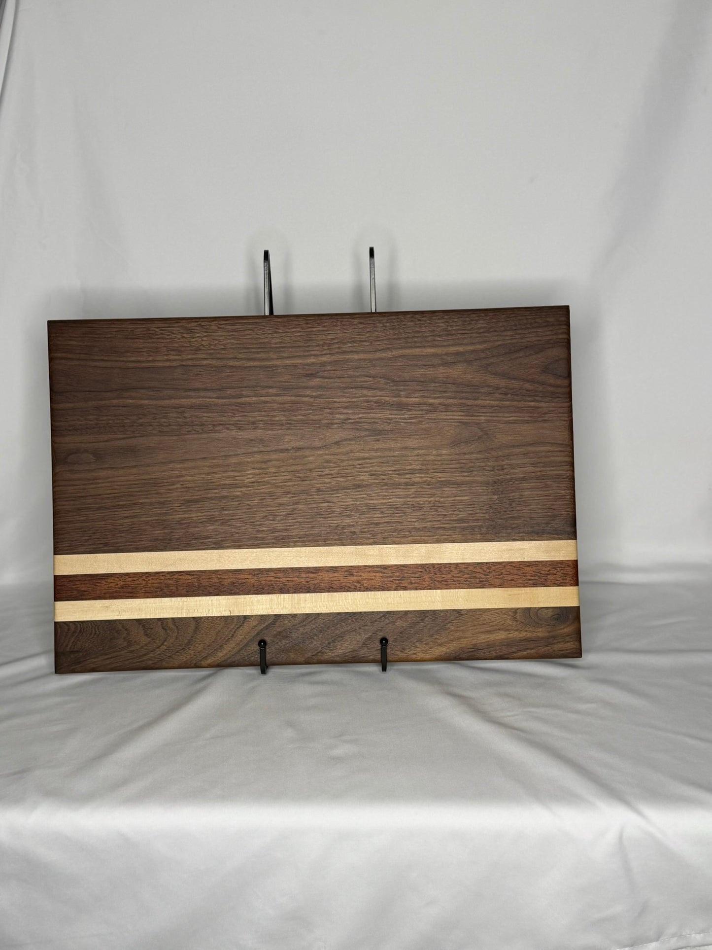 Walnut with Cherry and Mahogany Stripes