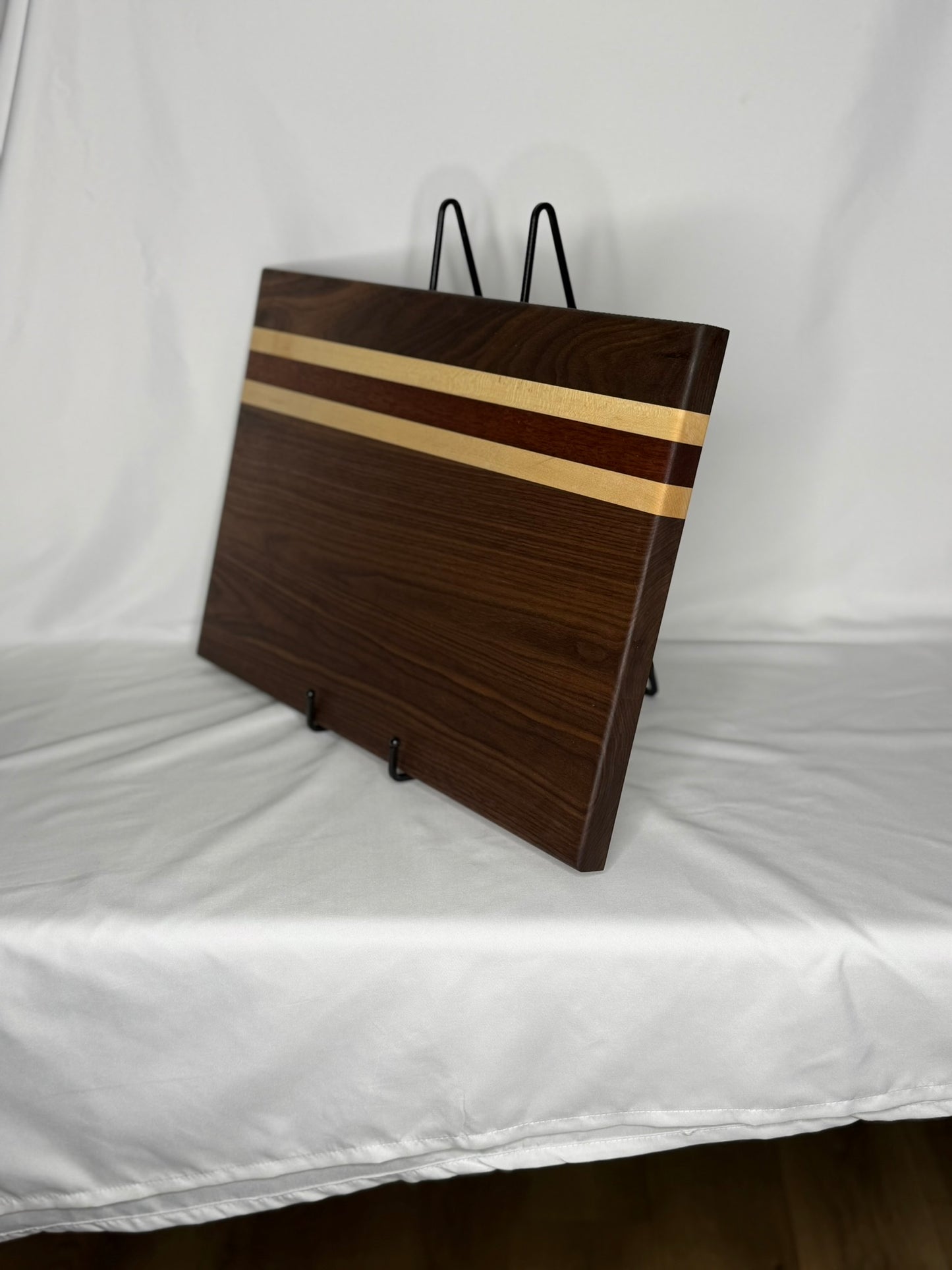 Walnut with Cherry and Mahogany Stripes
