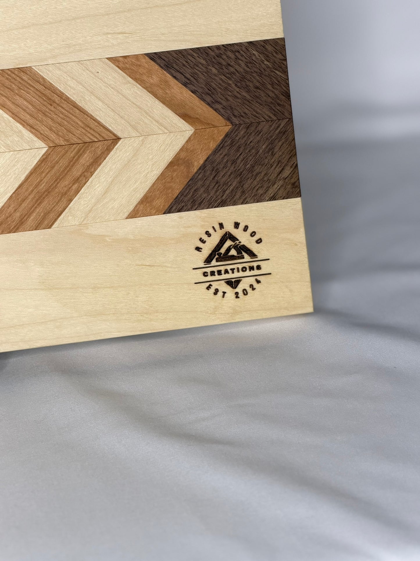 Walnut, Maple, Cherry V-shaped Cutting Board