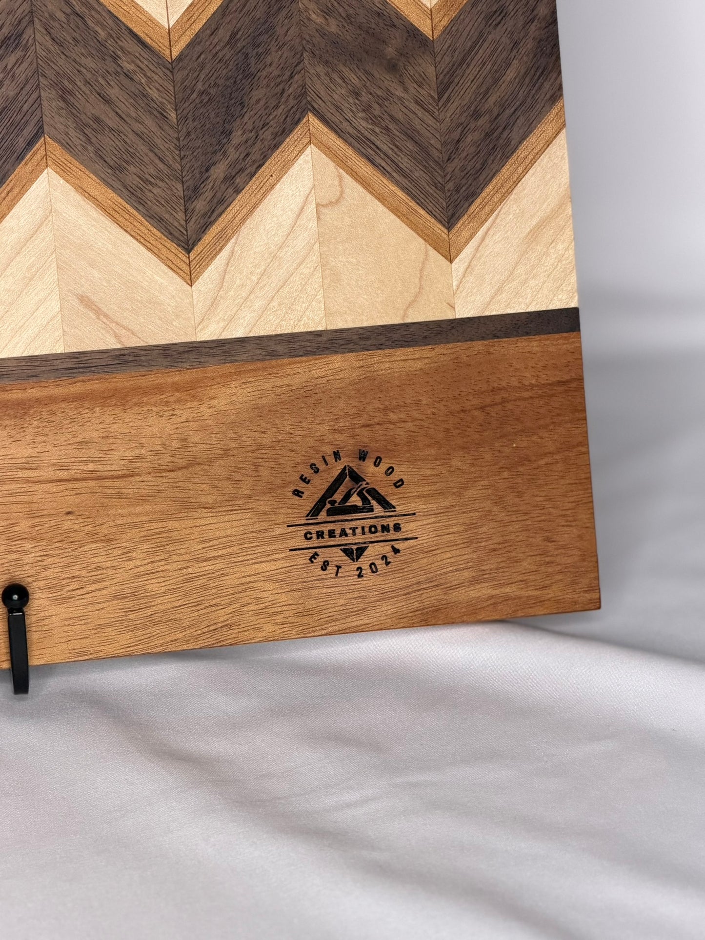 Walnut, Maple, Cherry Chevron Cutting Board