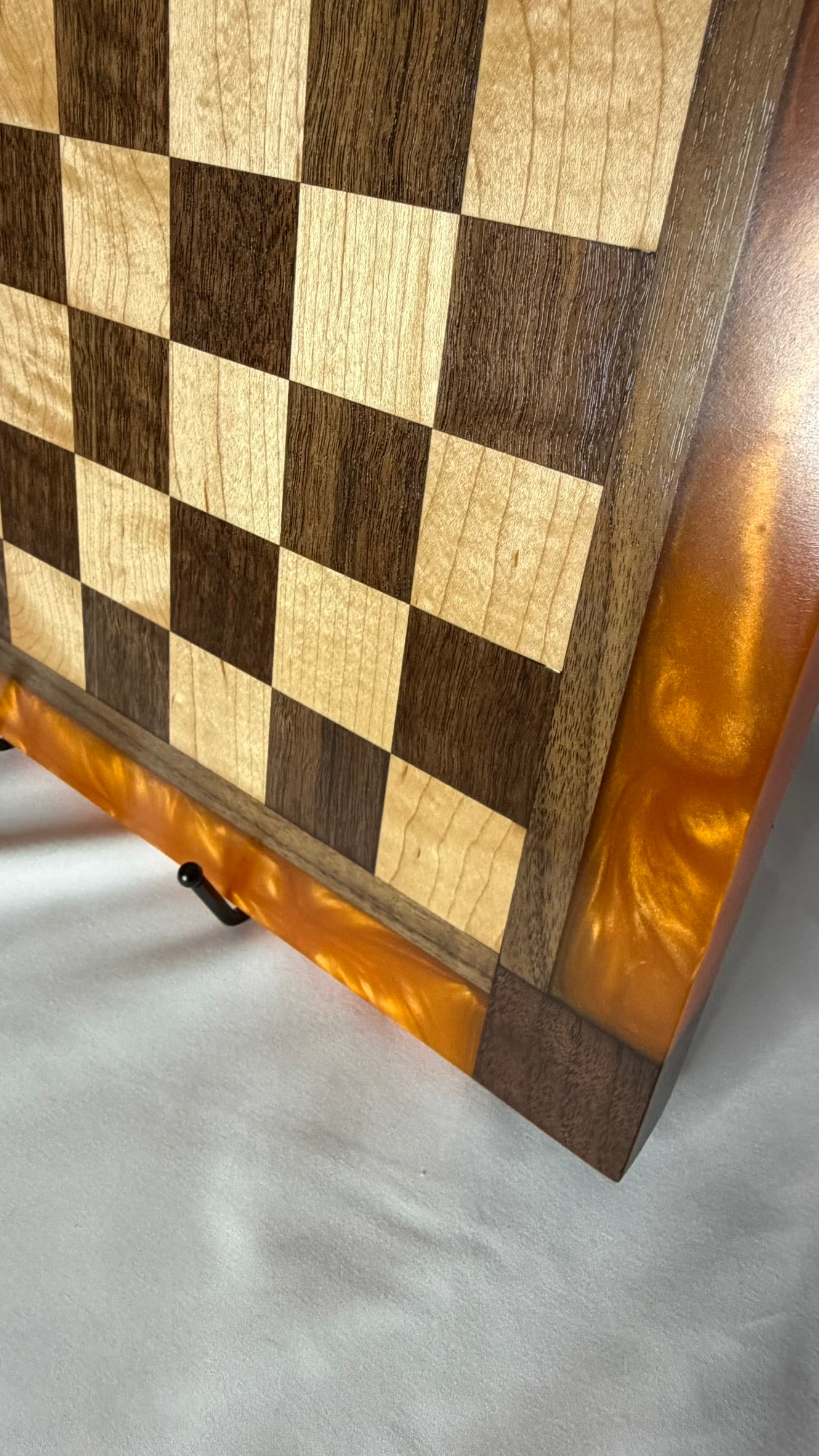 Vivid Orange Walnut Chess Board