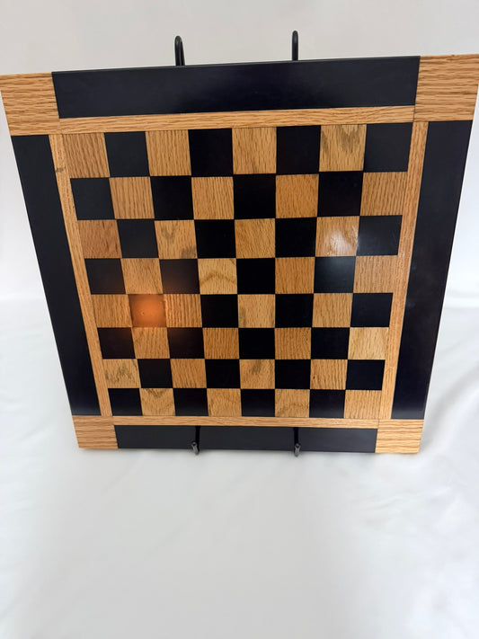 Midnight Blue Oak Chess Board