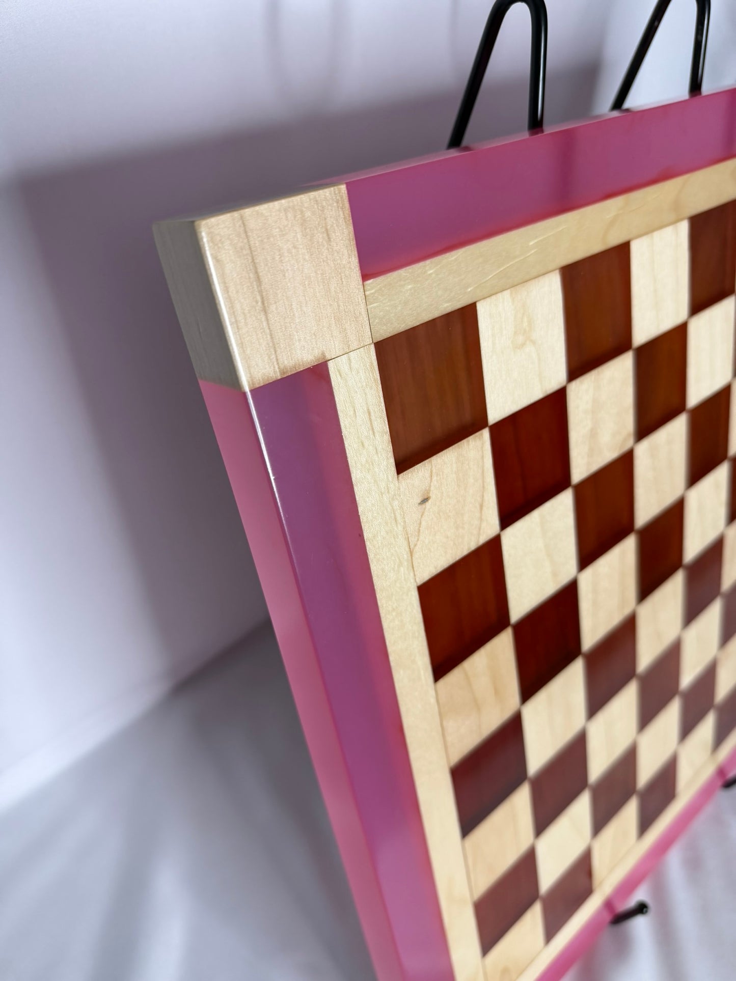 Iridescent Pink Maple Chess Board