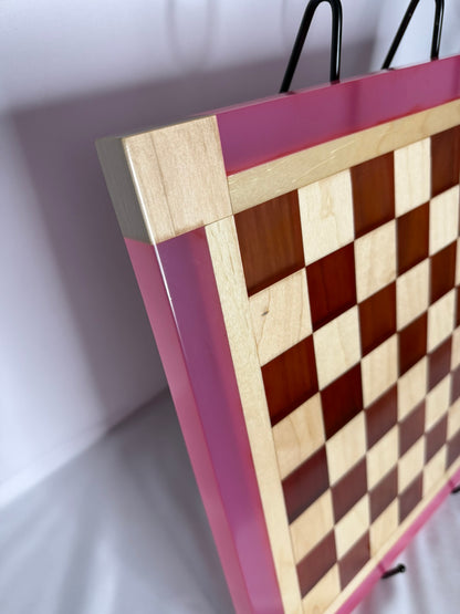 Iridescent Pink Maple Chess Board