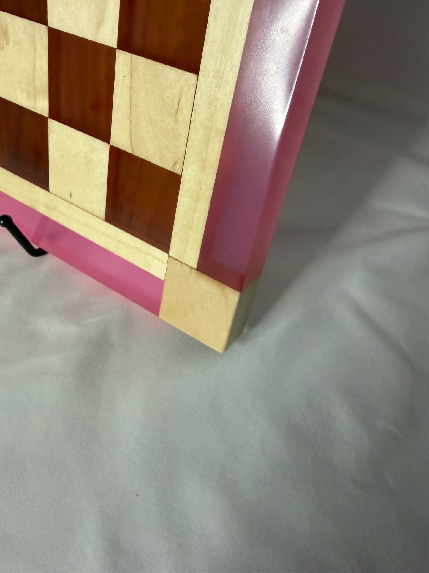 Iridescent Pink Maple Chess Board