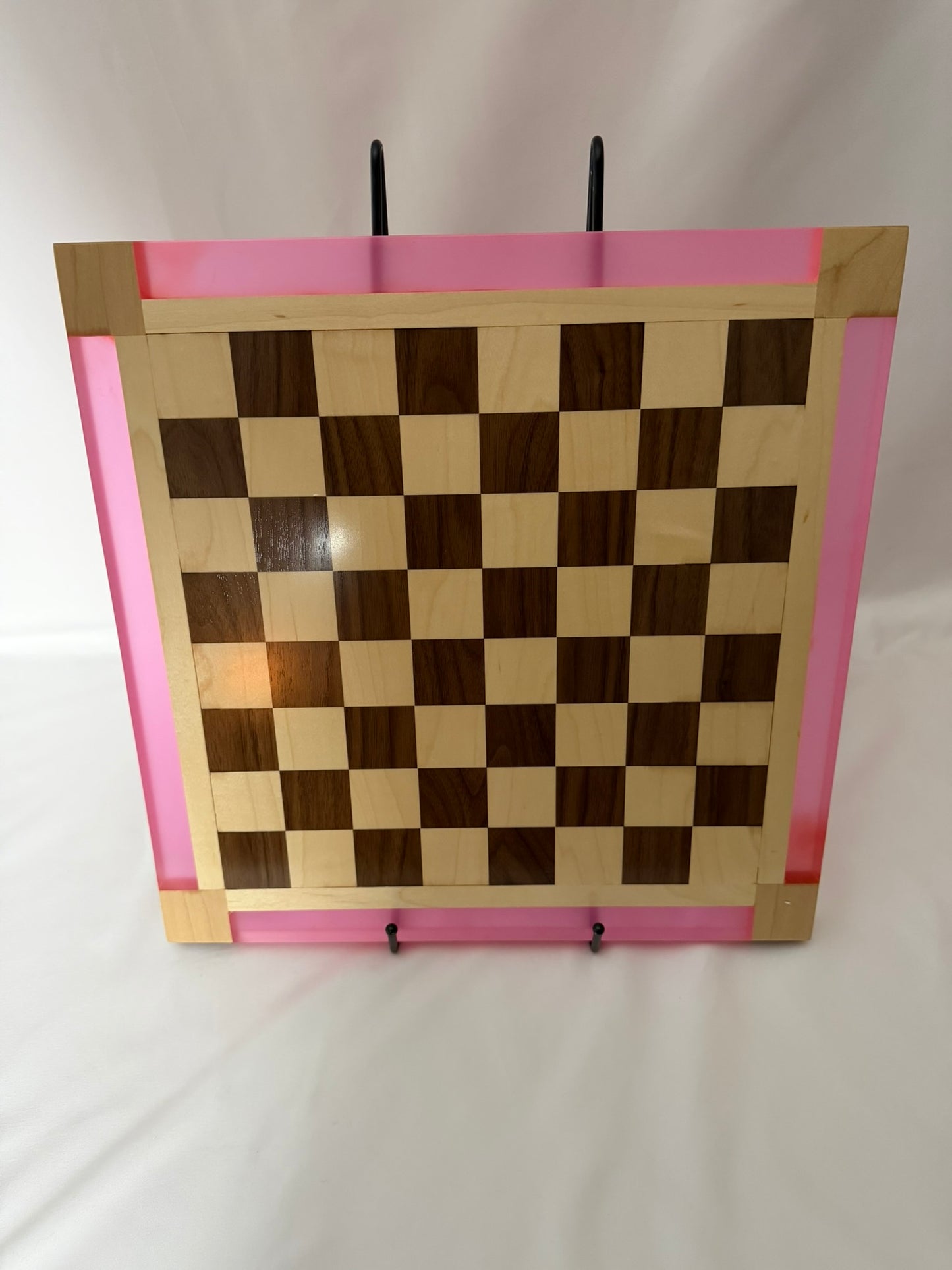 Iridescent Pink Maple Chess Board