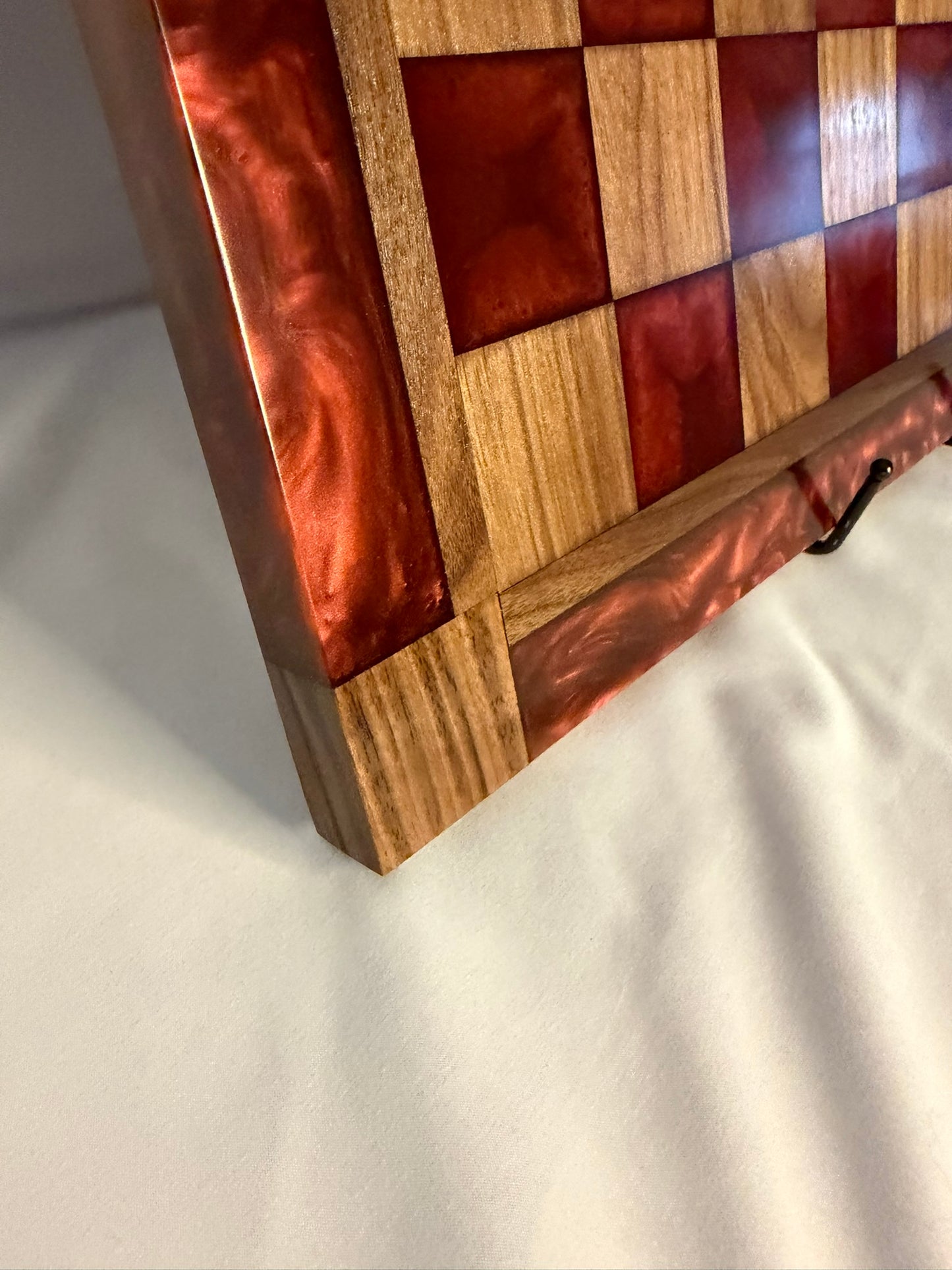 Wine Red Walnut Chess Board