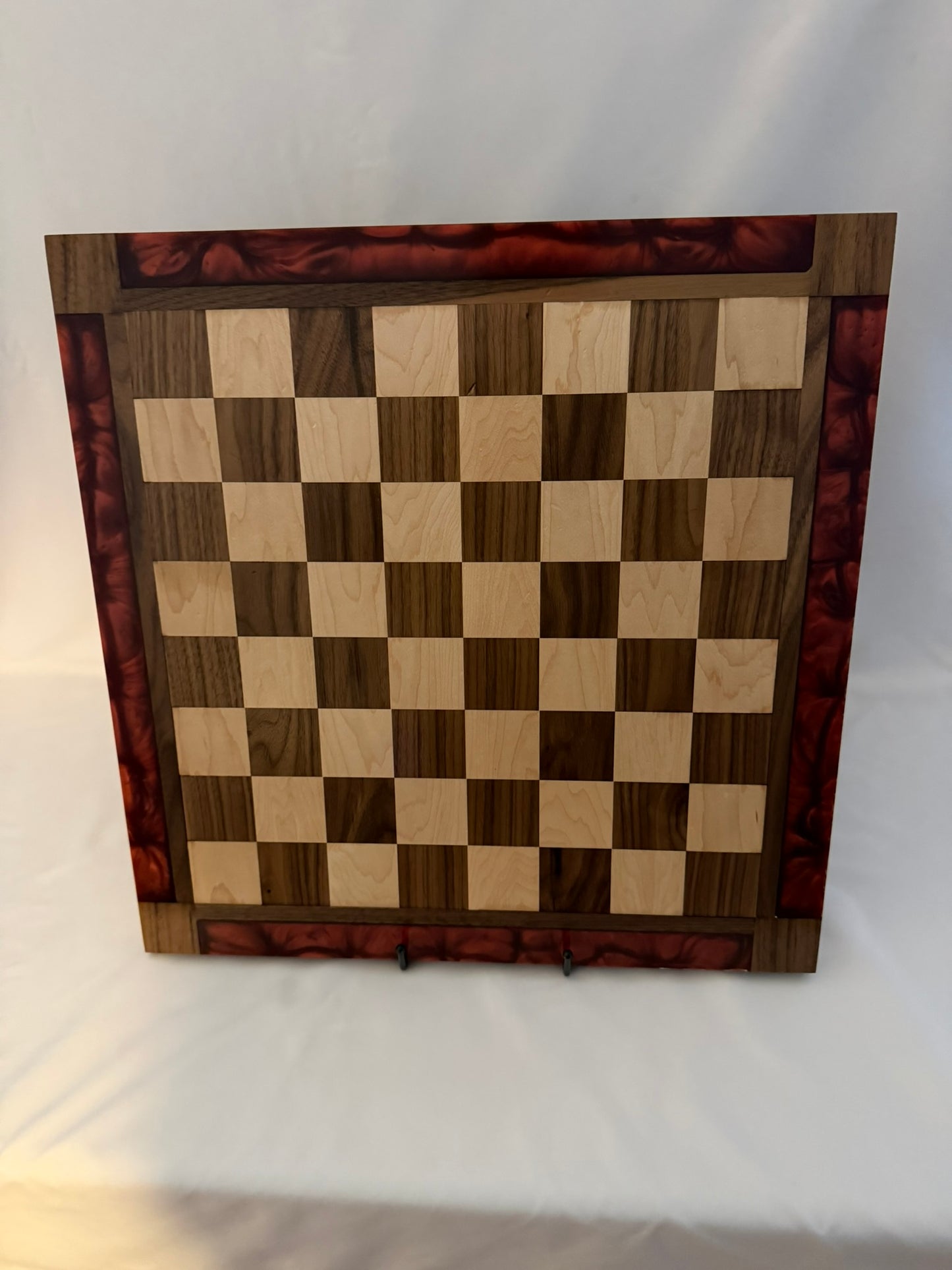 Wine Red Walnut Chess Board