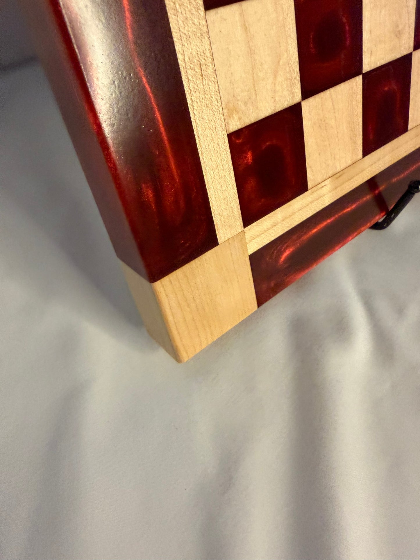 Burgundy Maple Chess Board