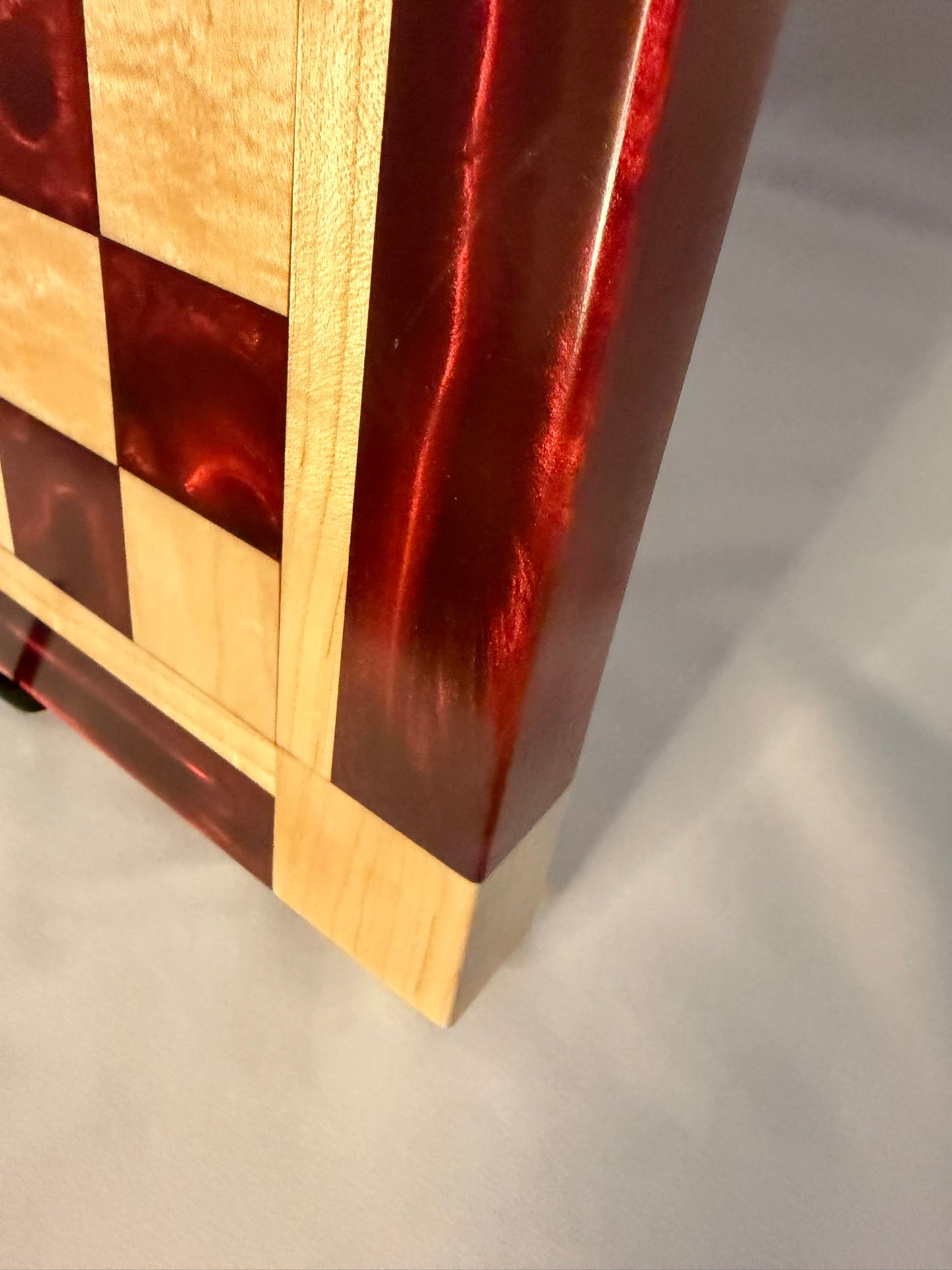 Burgundy Maple Chess Board