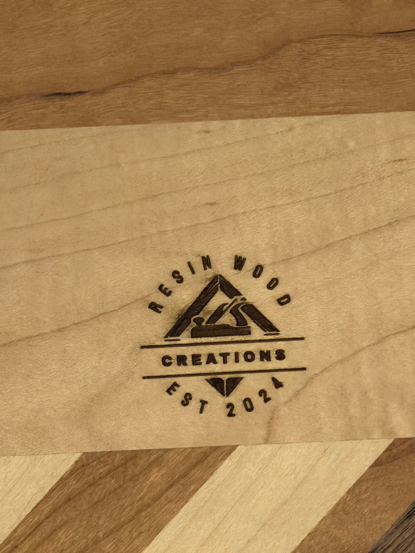 Walnut, Maple and Cherry cutting Board with angles