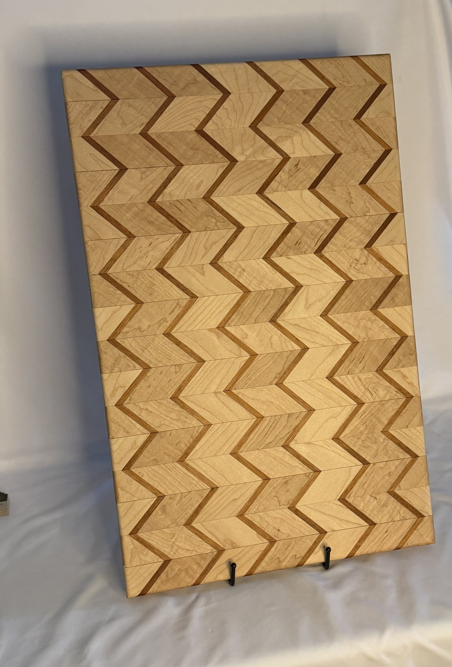Maple & Cherry Zigzag pattern Cutting Board