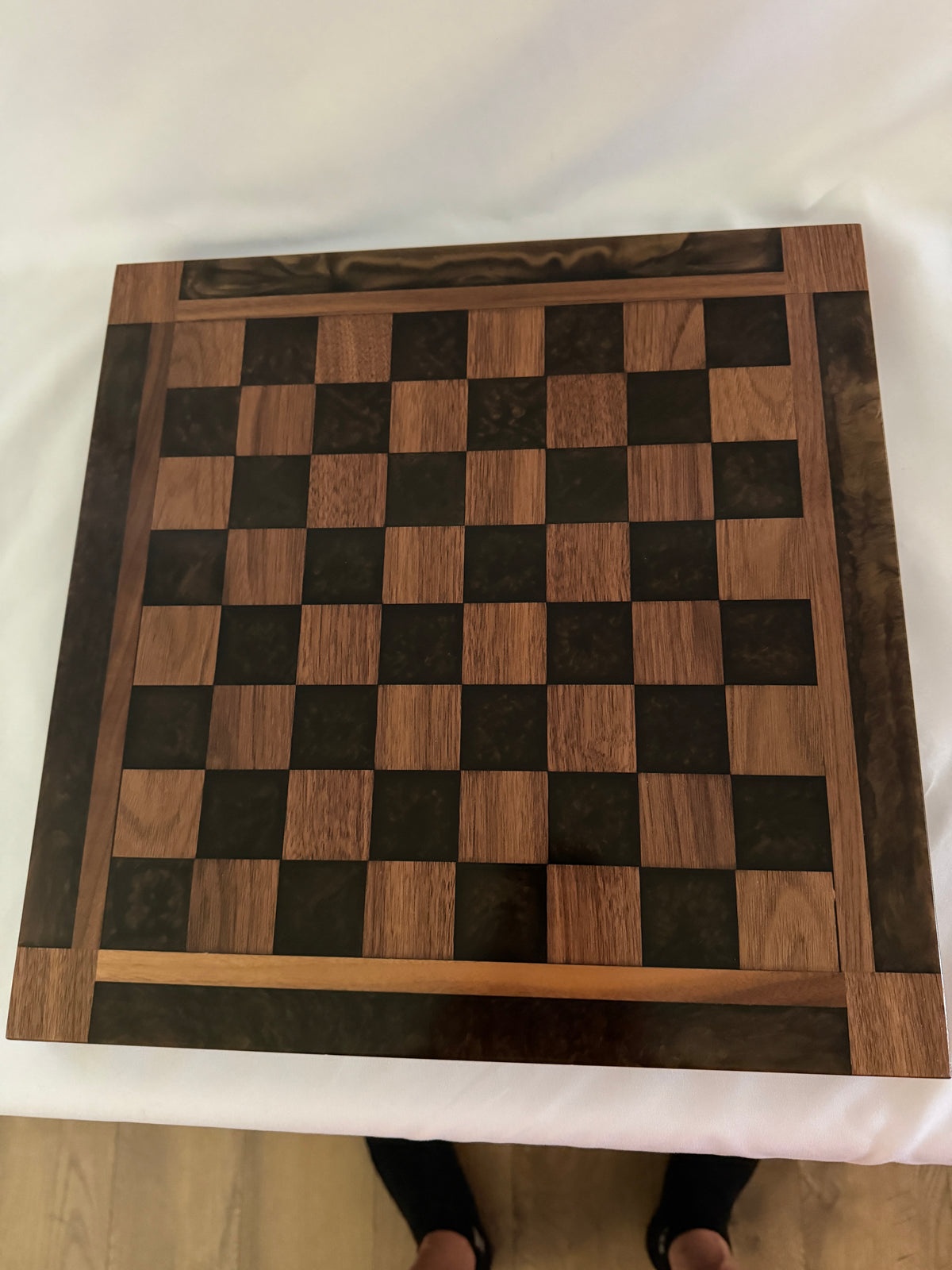 Bronze Stone Walnut Chess Board