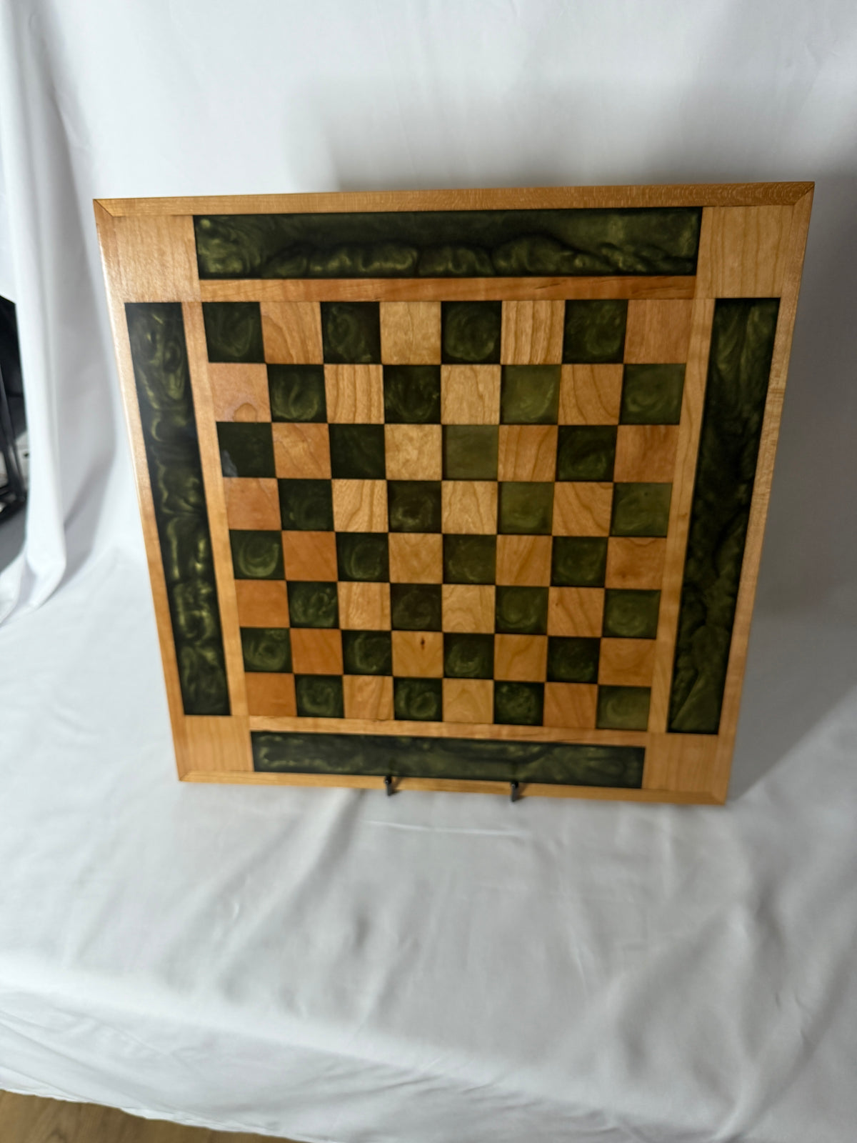 Olive Gold Cherry Chess Board