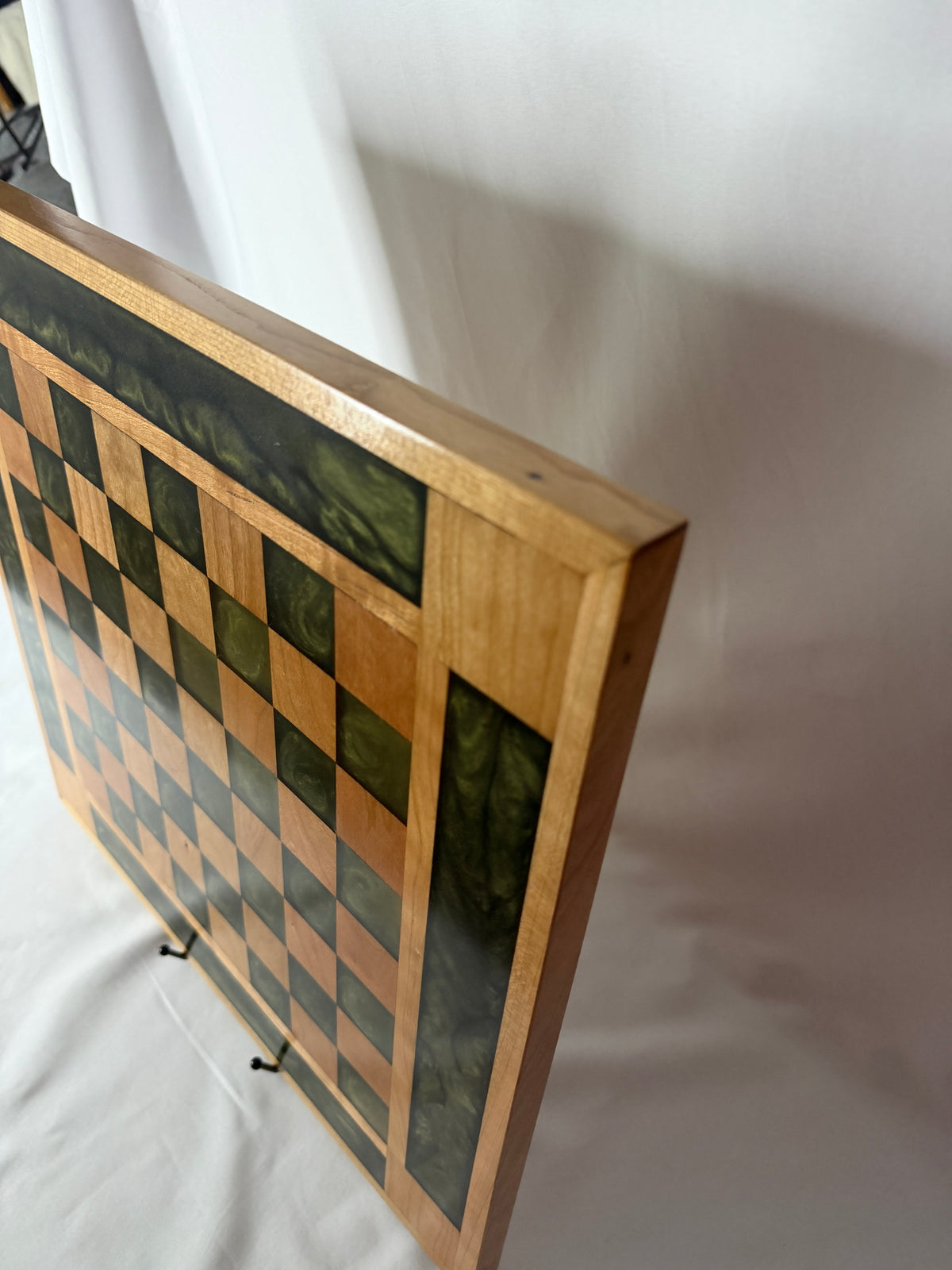 Olive Gold Cherry Chess Board