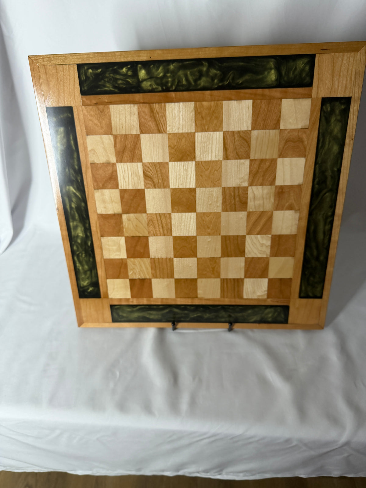 Olive Gold Cherry Chess Board
