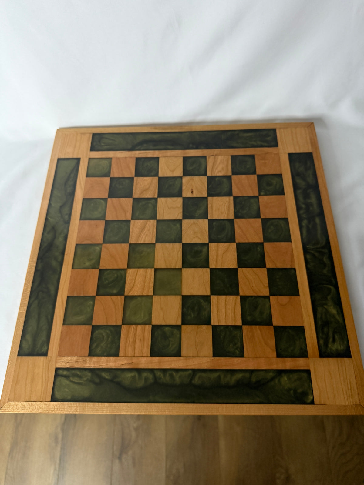 Olive Gold Cherry Chess Board