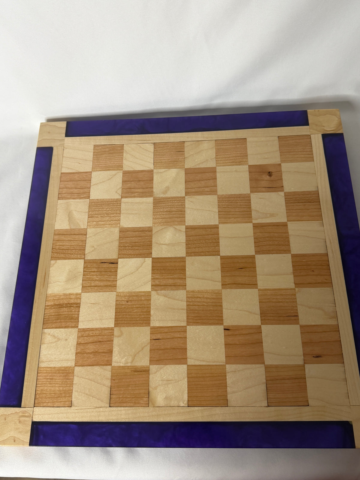 Purple Amethyst Maple Chess Board