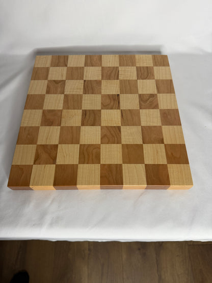 Maple and Cherry Checker Board