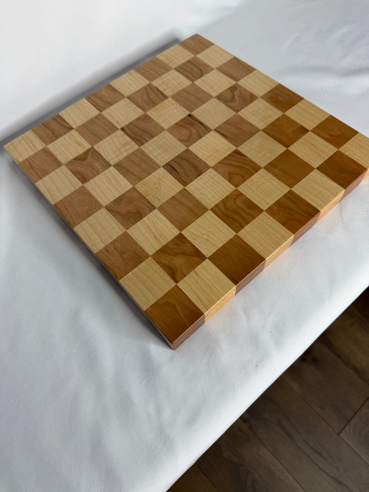 Maple and Cherry Checker Board